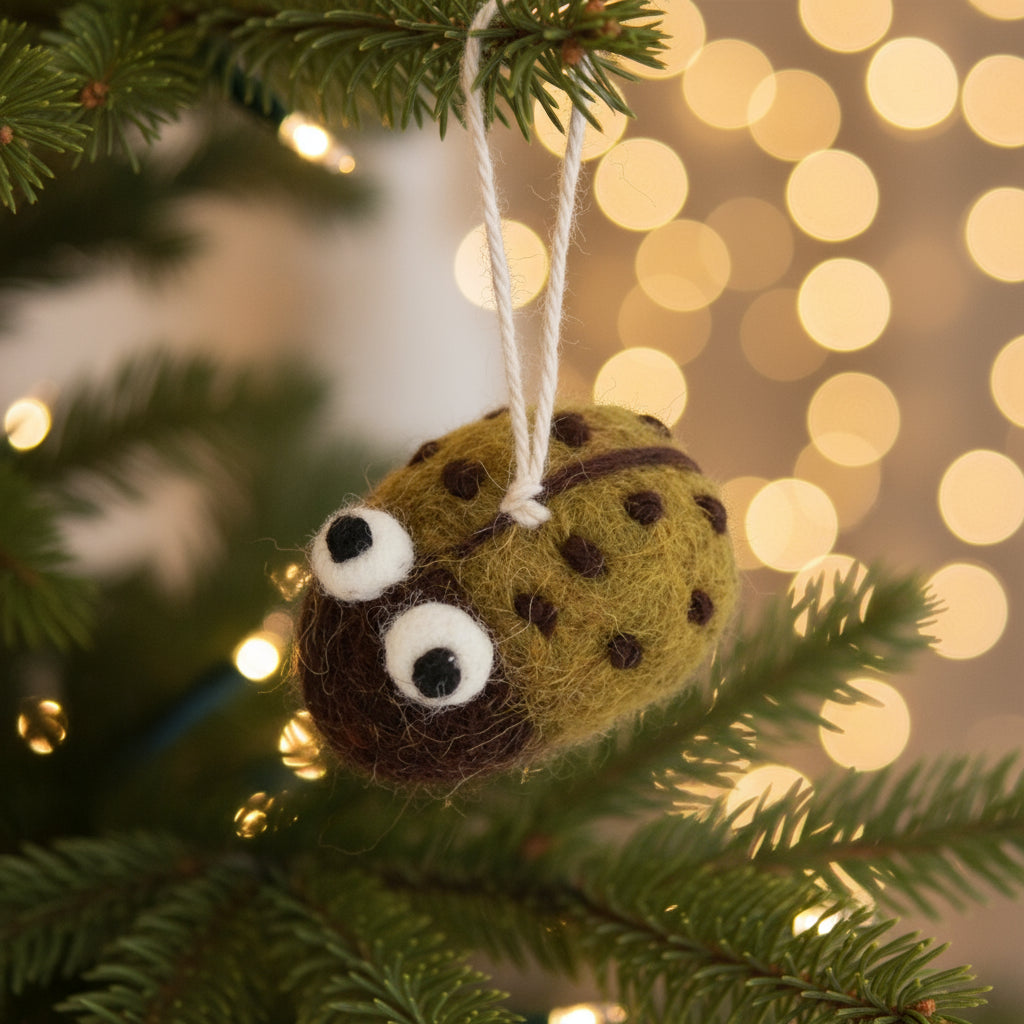 Colorful Ladybug Felt Ornaments