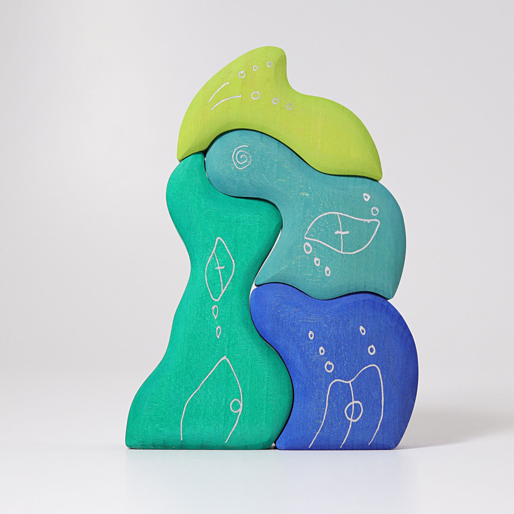 Grimm's Casa Aqua Stacking toy
