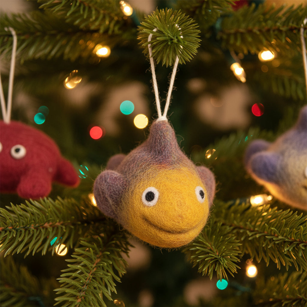 Crab and Fish Felt Ornaments