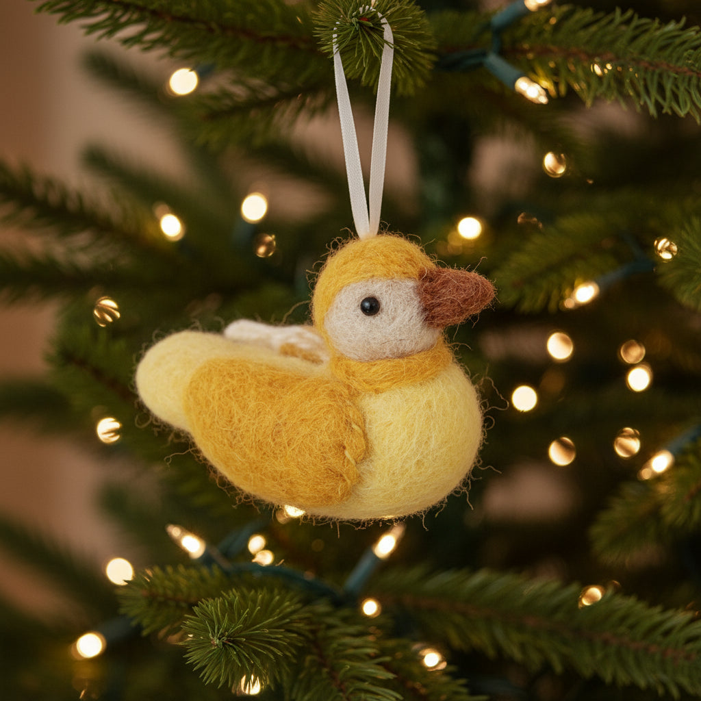 Mini Sparrow Felt Ornaments