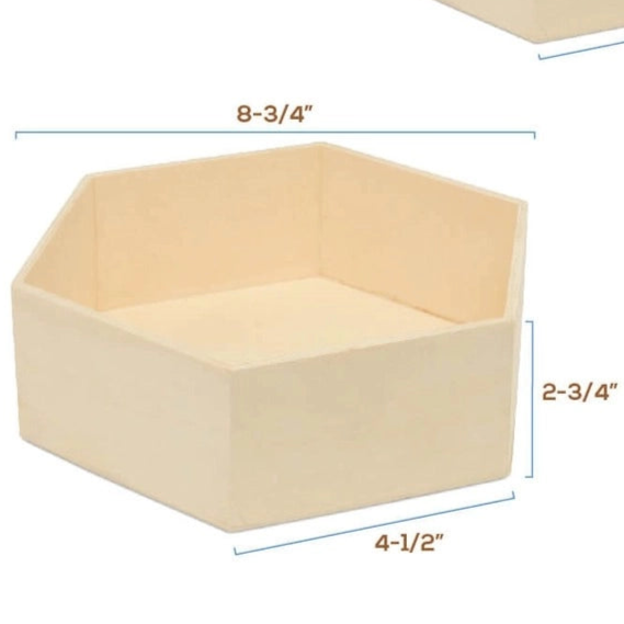 Hexagon Floating Shelves with Backs