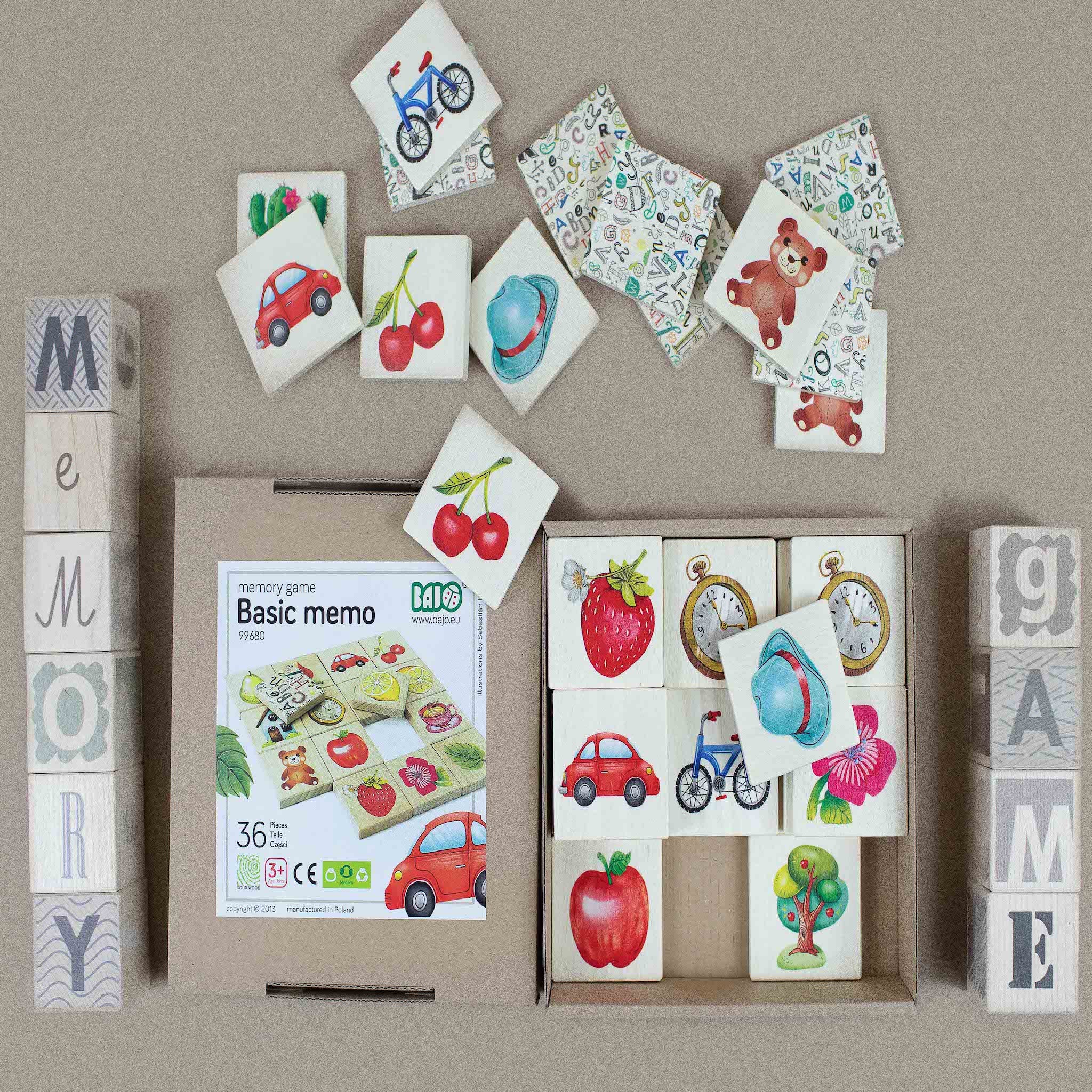 Bajo Basic Wooden Memory Game
