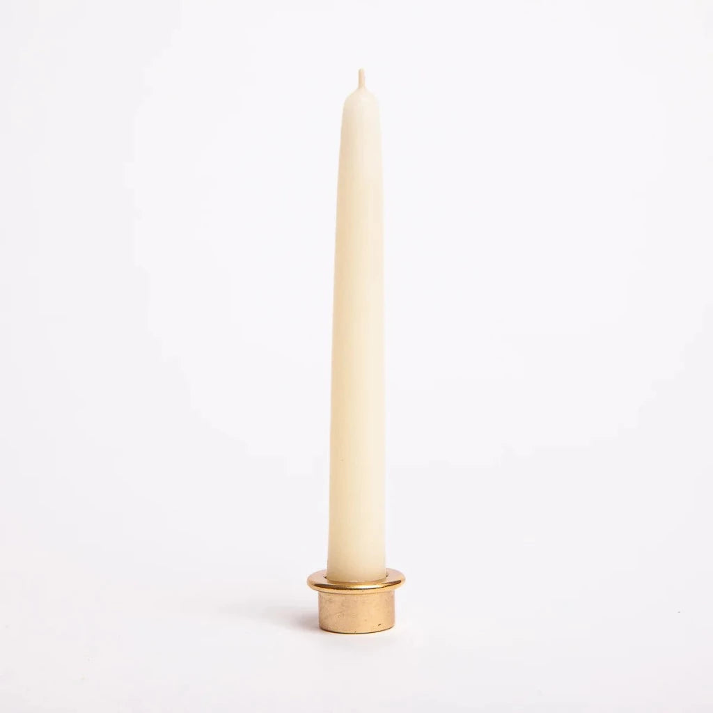 Single brass candleholder