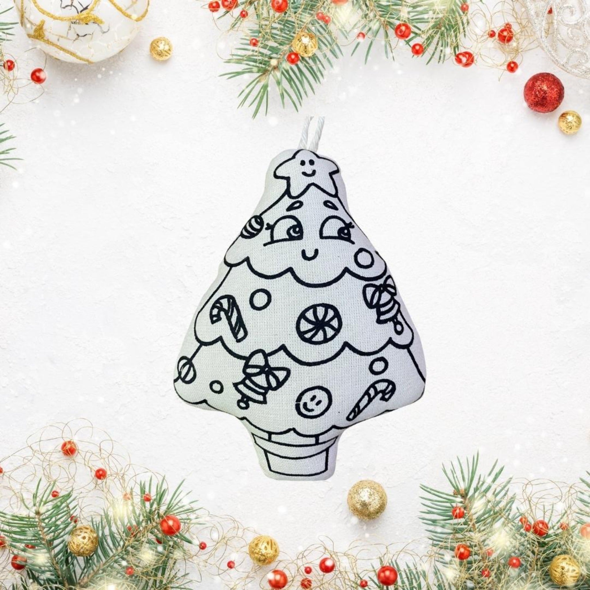 Christmas Ornament Set for Coloring