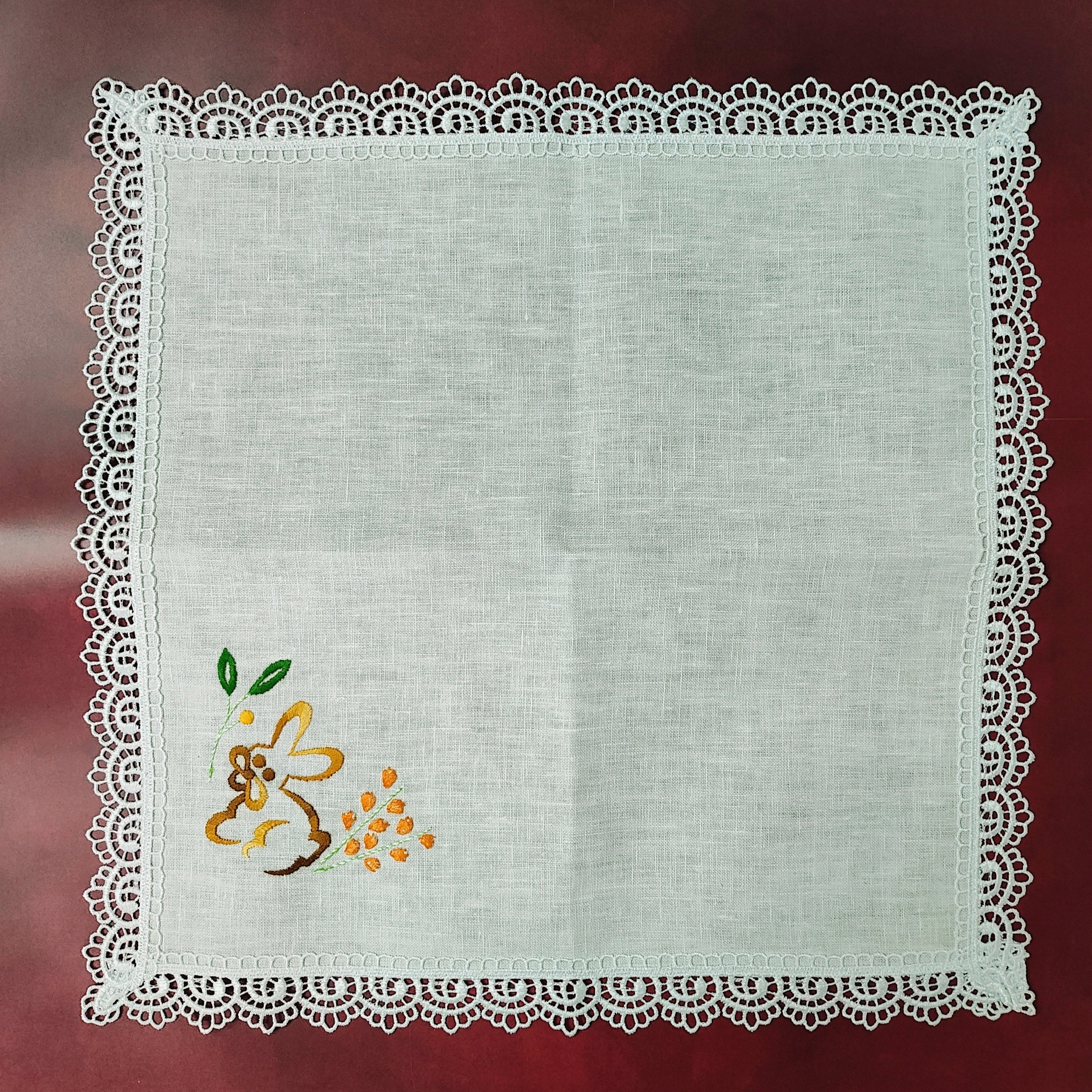 Handmade Easter Linen Doily