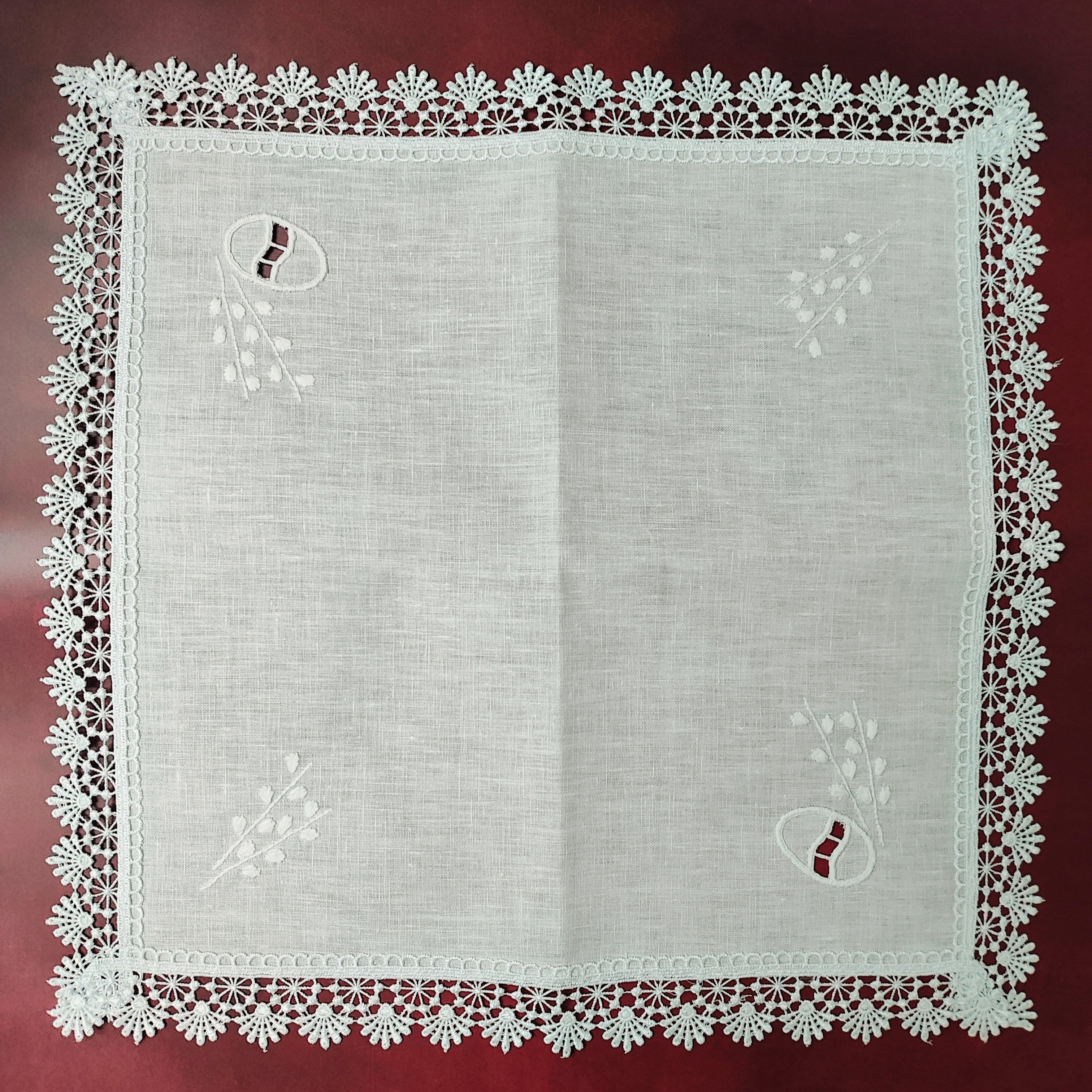 Handmade Easter Linen Doily