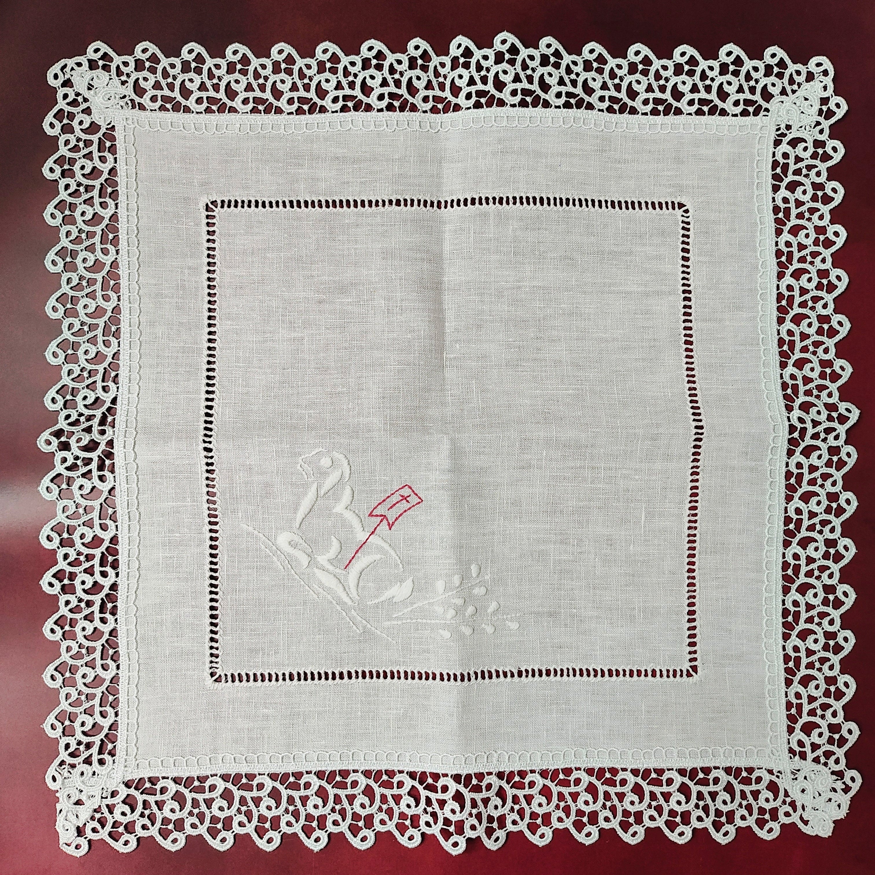 Handmade Easter Linen Doily