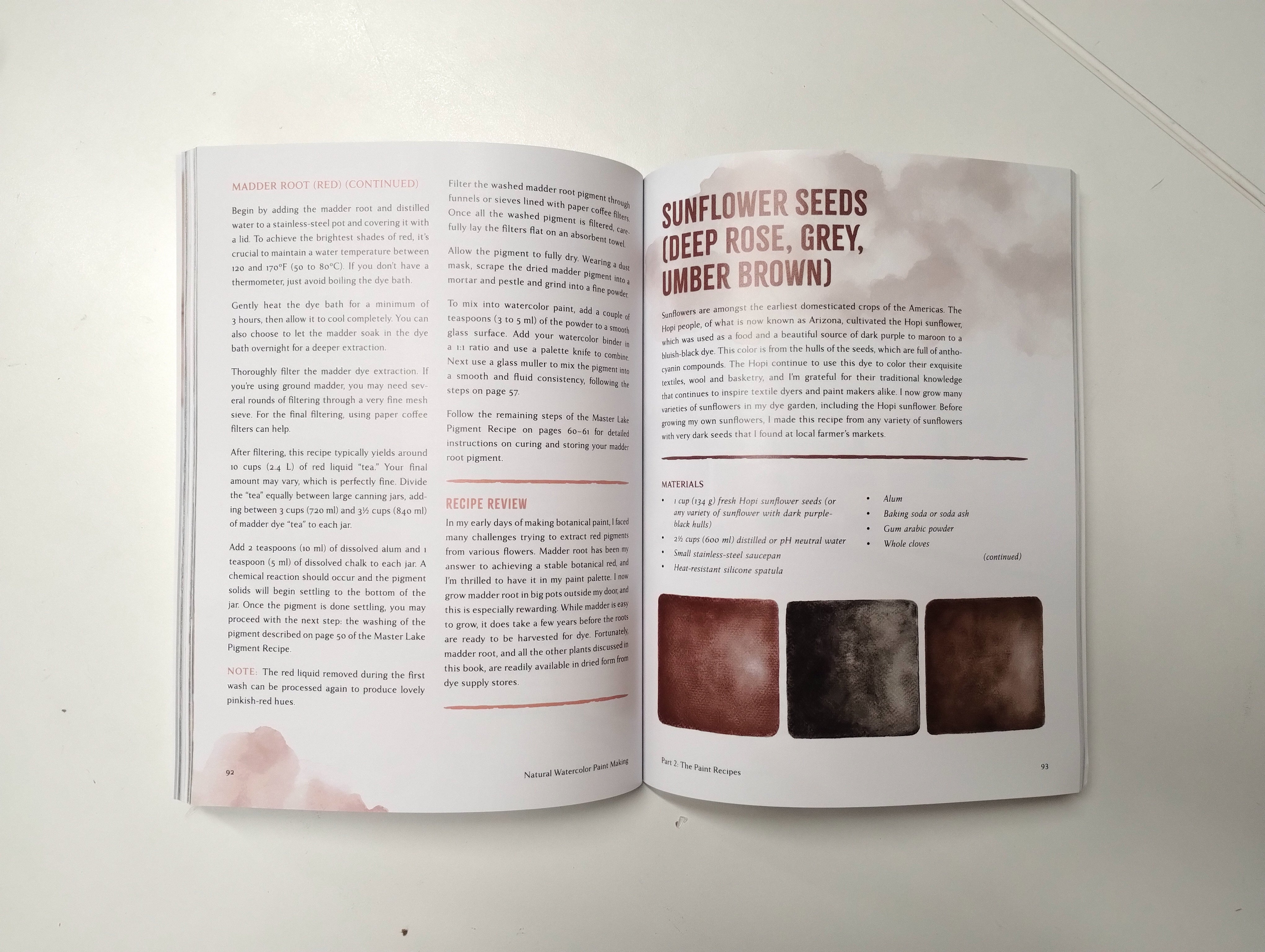 Natural Watercolor Paint Making Book