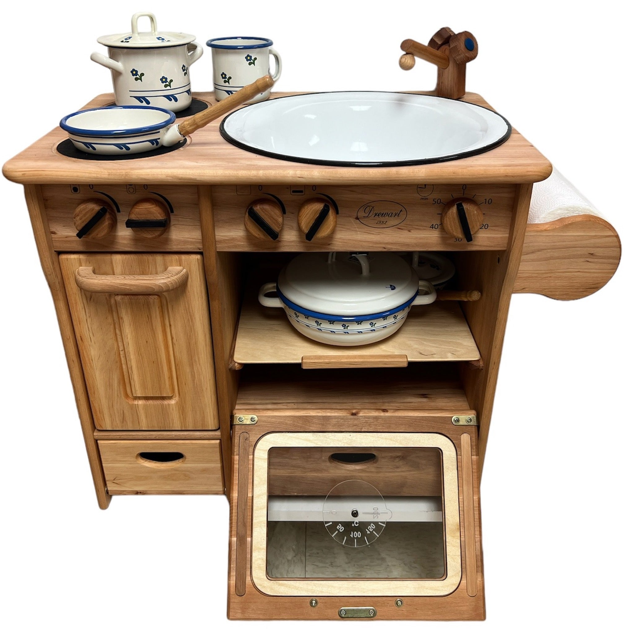 Drewart Elsa's Wooden Kitchenette with Paper Towels