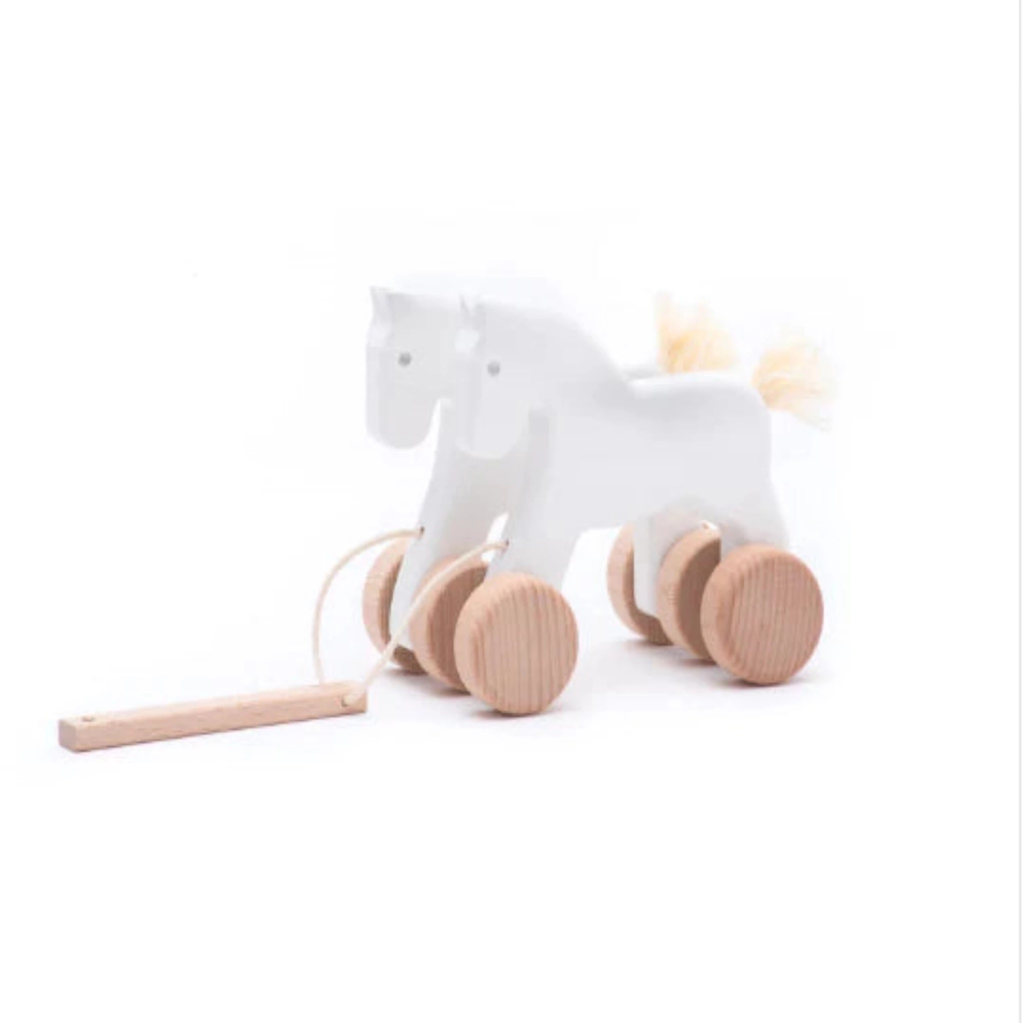 Bajo Double Horses Pull Toy