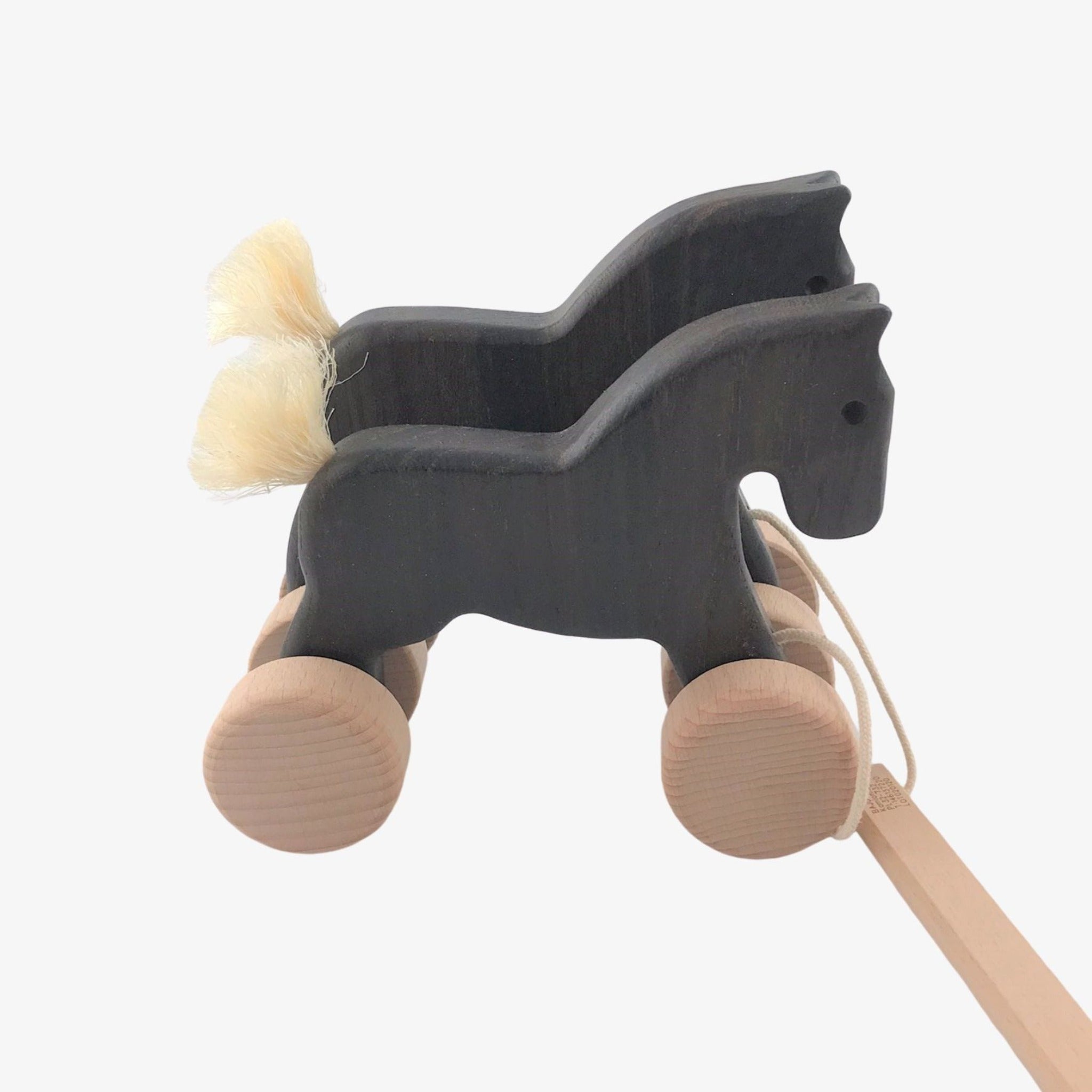 Bajo Double Horses Pull Toy