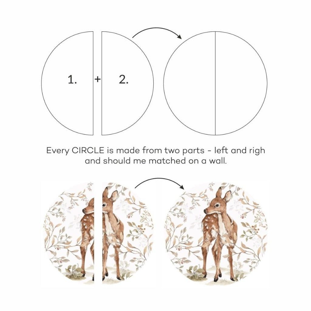 Wall sticker Dekor Deer In A Circle