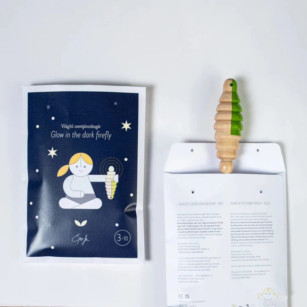 Eperfa Wooden Firefly Bug- Glow in the Dark