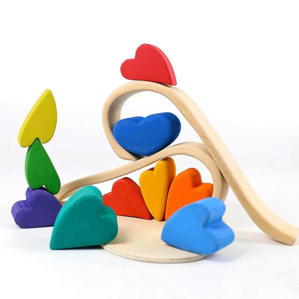 Grimm's Wooden rainbow hearts