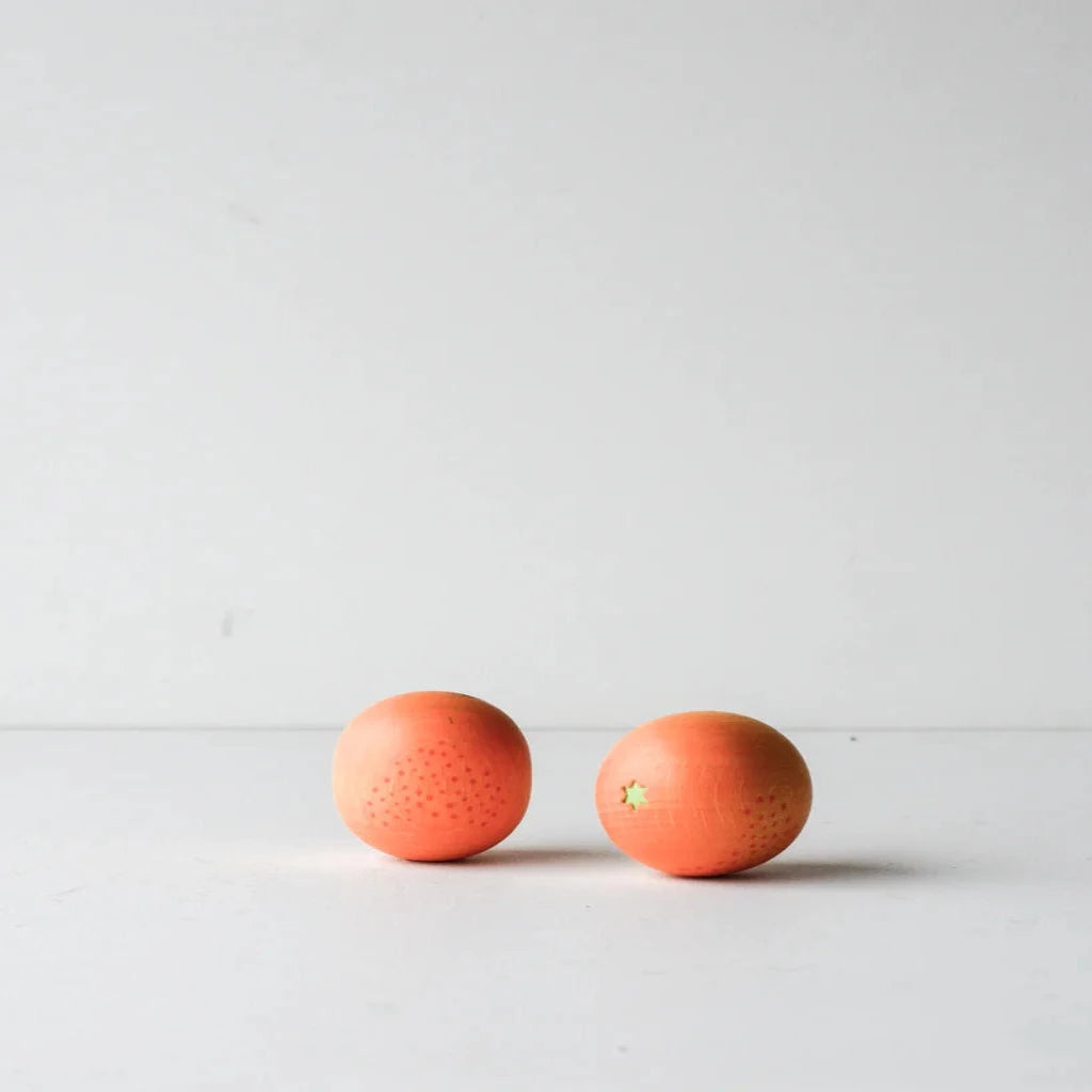 Erzi Orange Wooden Fruit for Pretend Play