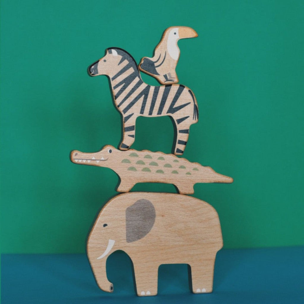Bajo Wild Animals Wooden Figurines Set.