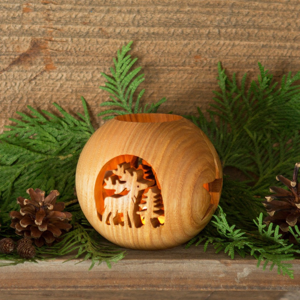 reindeer candle globe - Nova Natural Toys & Crafts